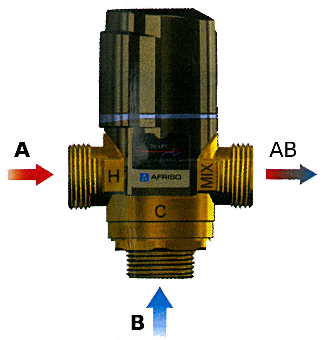 Zawór mieszający do ogrzewania podłogowego